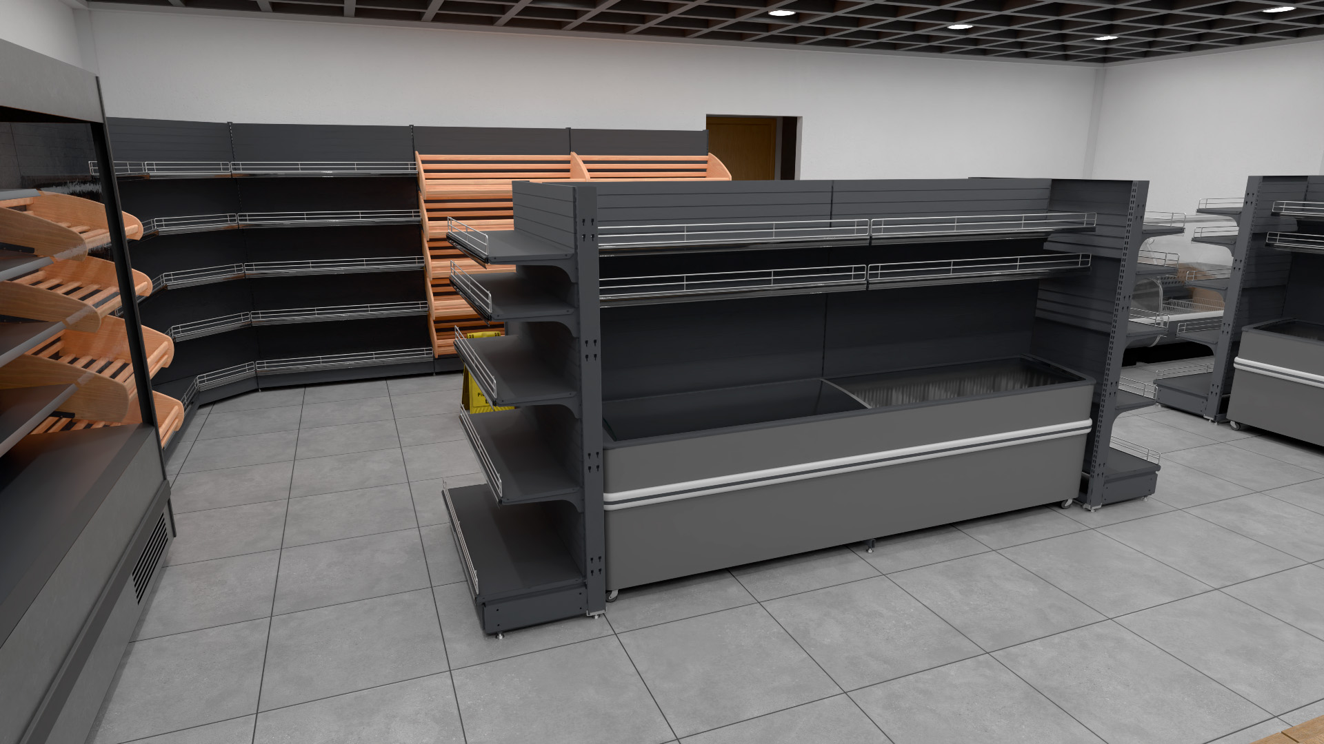 Кассовый бокс в магазине