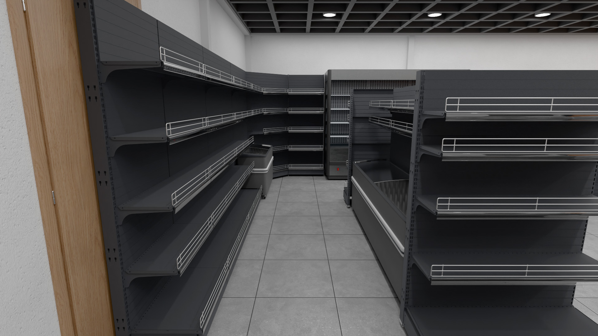 Кассовый бокс в магазине