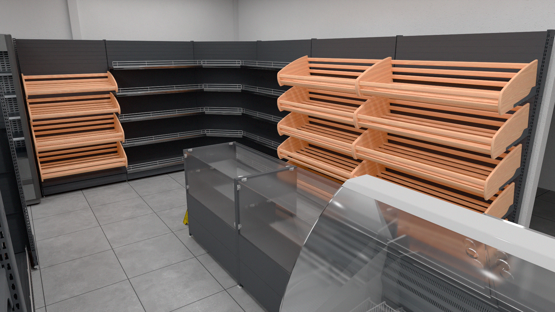 Кассовый бокс в магазине